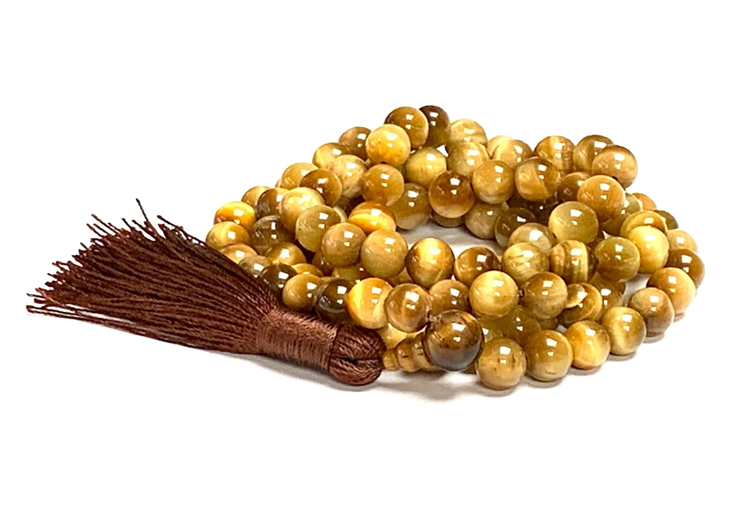 Miracle Tiger’s Eye Mala Necklace – Solar Plexus - Manipura Chakra