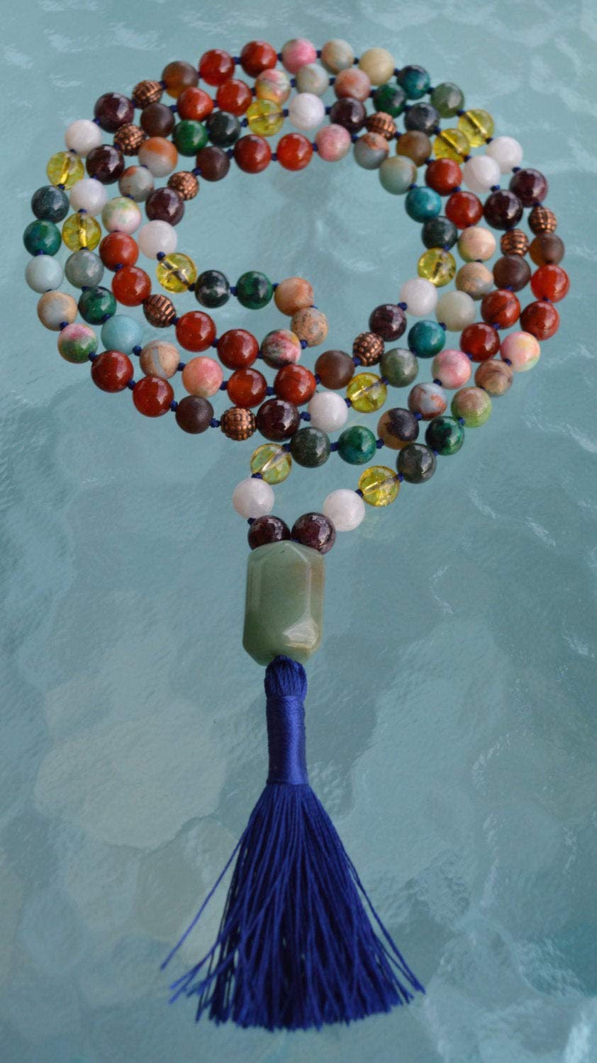 Ultimate Virgo Zodiac Mala Necklace | 108 Hand-Knotted Beads | ASTRA Collection