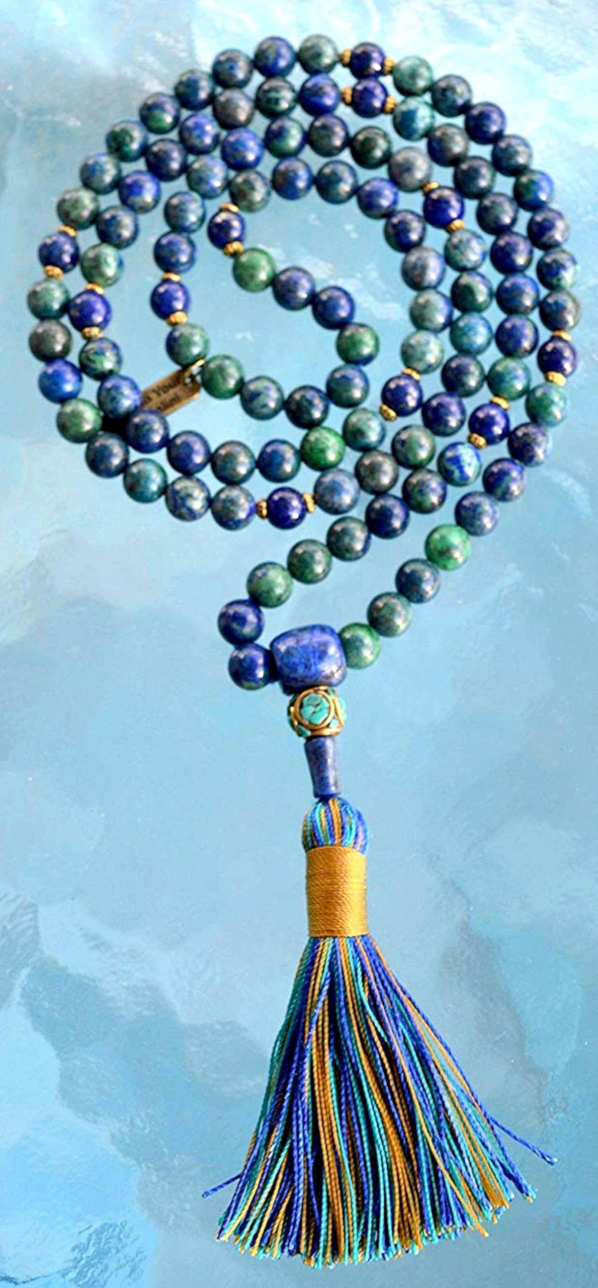 Azurite Mala Necklace | Third Eye - Ajna Chakra | CELESTA Collection