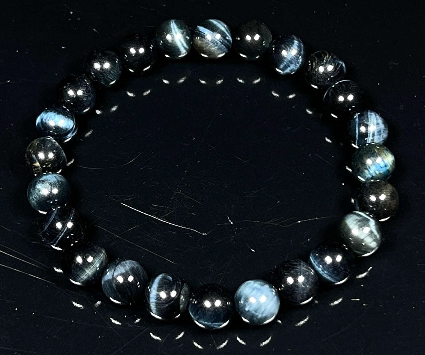 Tiger's Eye Stretch Bracelet – 8mm Beads – Multicolor Options – Solar Plexus Chakra & Zodiac Birthstones – Wrist Sizes 6-9 Inches