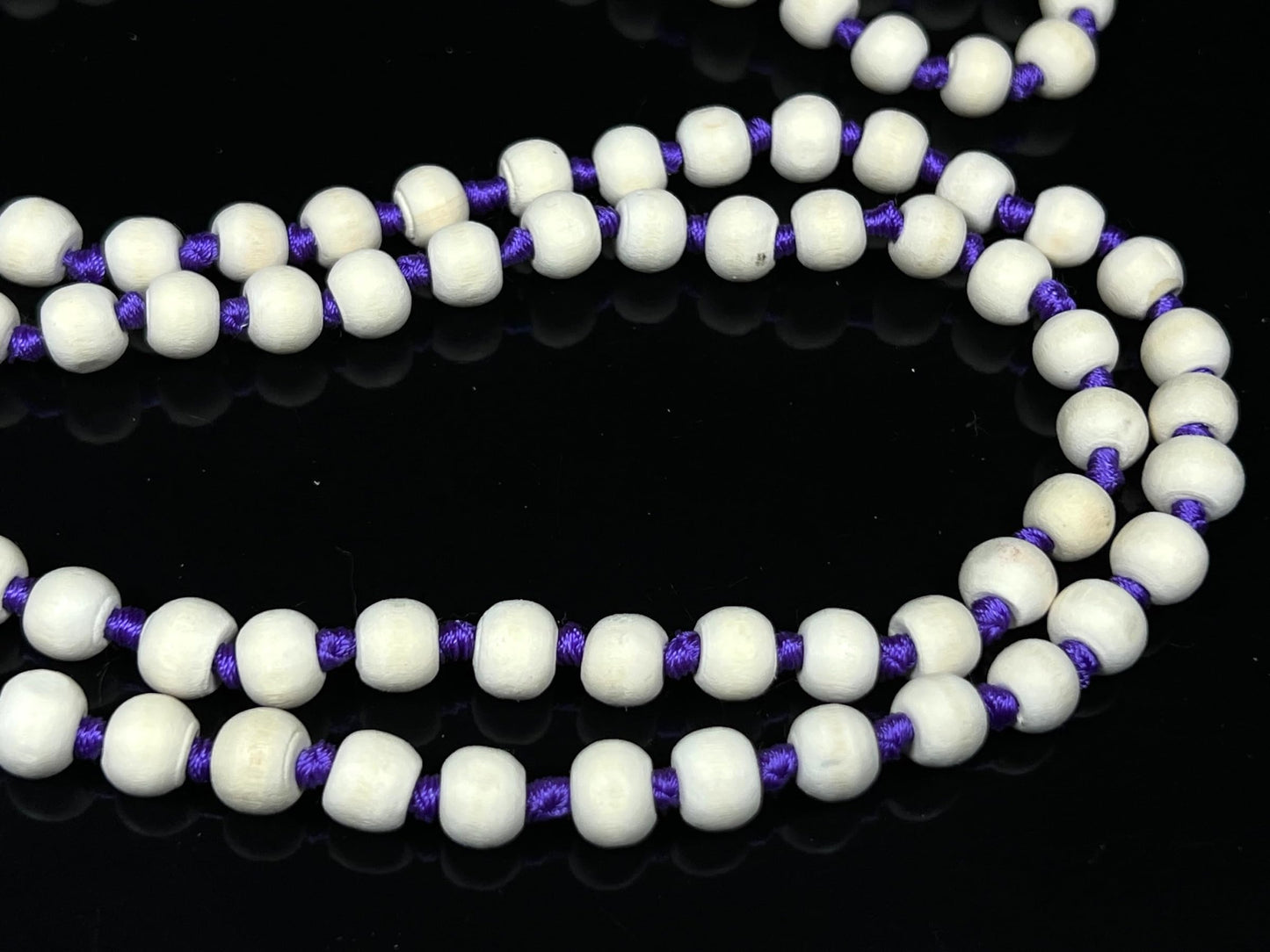 Hand-Knotted Tulsi Mala Beads Necklace – Natural & Ethically Sourced - 8mm 108 Beads – 7 Chakra Colors – Chakra Balancing & All Zodiac Birthstones – Spiritual Jewelry