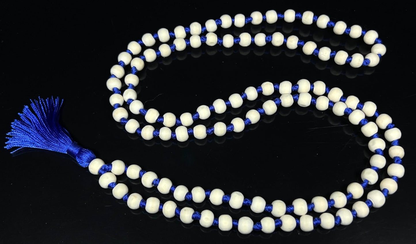 Hand-Knotted Tulsi Mala Beads Necklace – Natural & Ethically Sourced - 8mm 108 Beads – 7 Chakra Colors – Chakra Balancing & All Zodiac Birthstones – Spiritual Jewelry