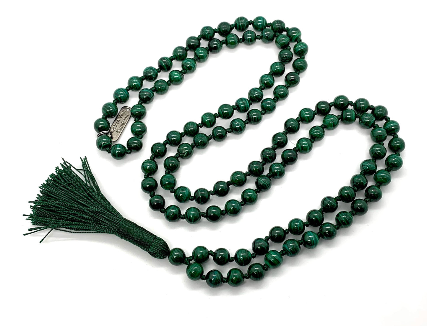 Hand-Knotted Malachite Mala Necklace | 108 Beads | GAIA Collection