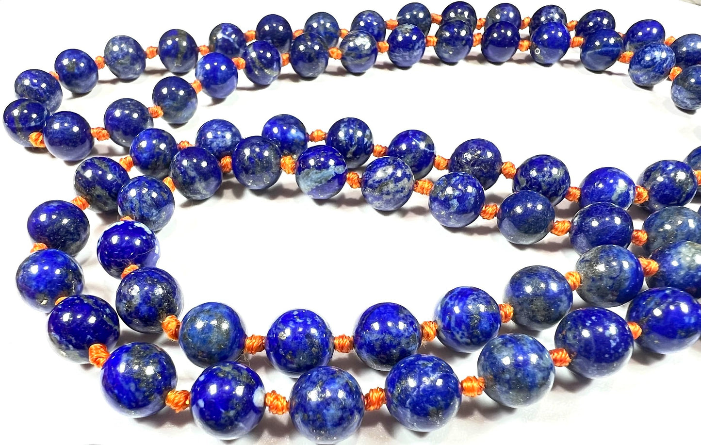 Lapis Lazuli Mala Necklace, 6mm 108 Beads, December Birthstone, Sagittarius Gemstone, Throat Chakra, Unleash Your Inner Wisdom