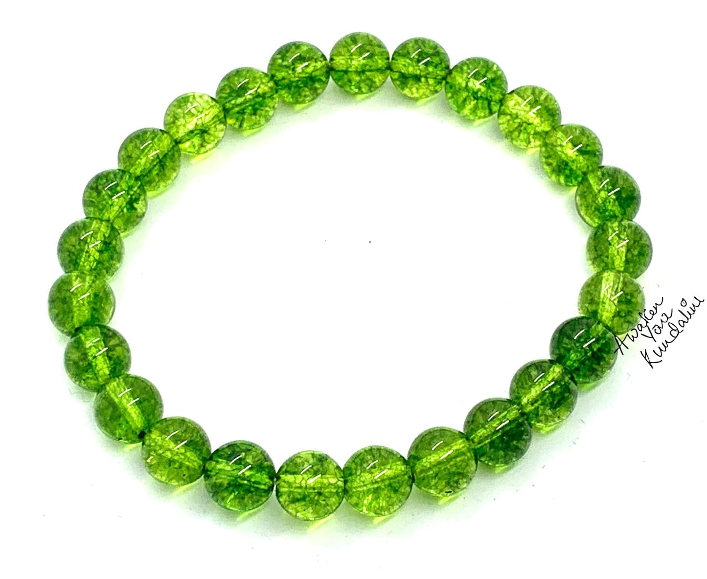 Peridot Stretch Bracelet - August Birthstone for Leo and Virgo - Heart Chakra