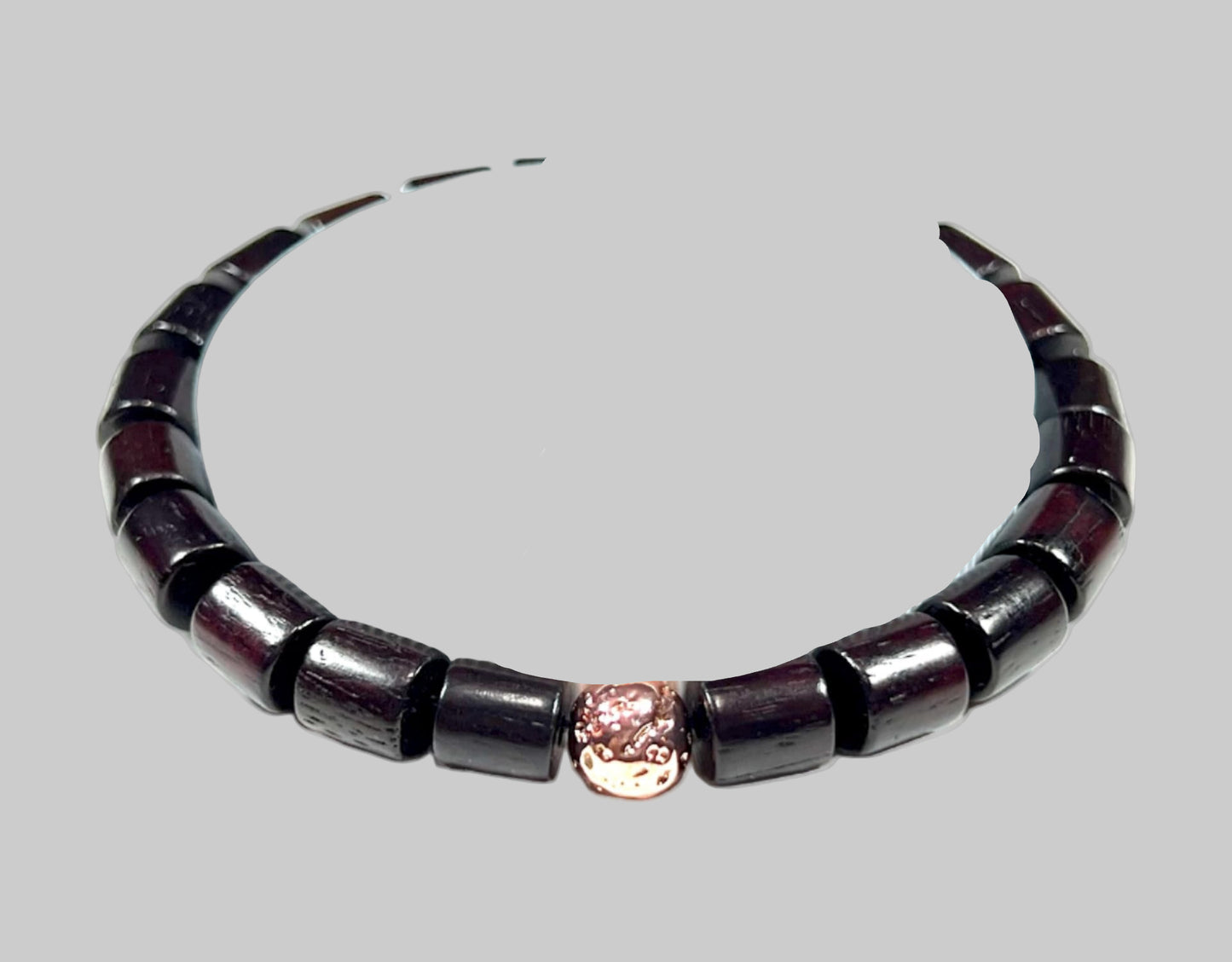 Rosewood & Rose Gold Bead Bracelet | ARANYA Collection