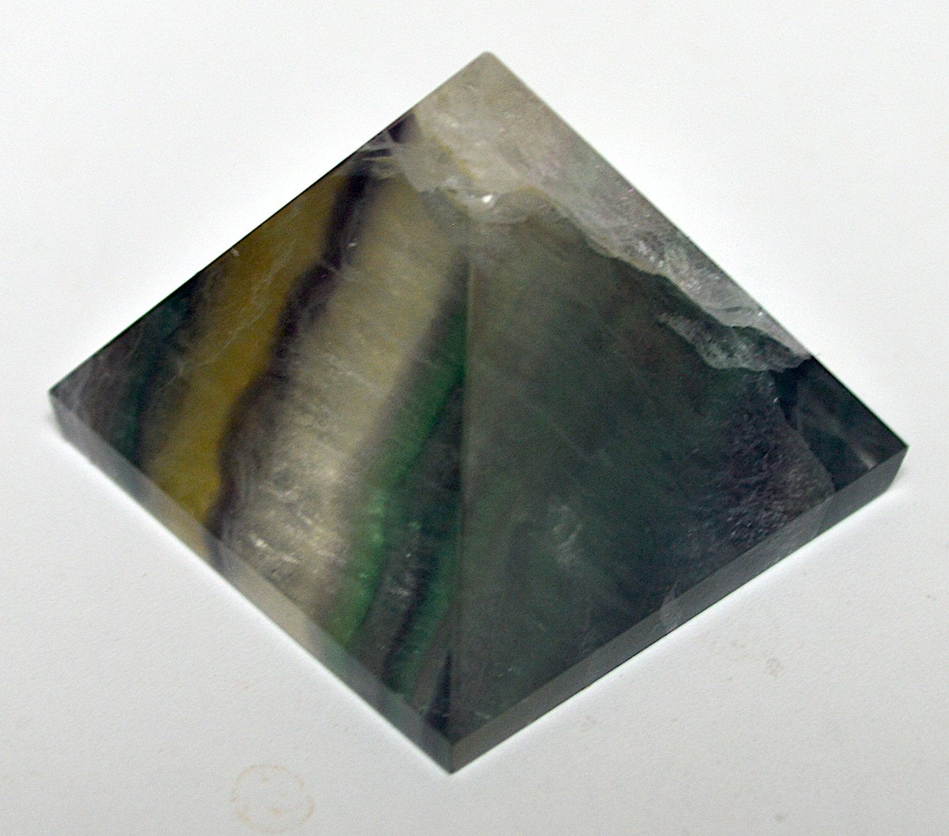 Rainbow Fluorite Crystal Pyramid | 2-Inch Focus Stone | TATTVA Collection