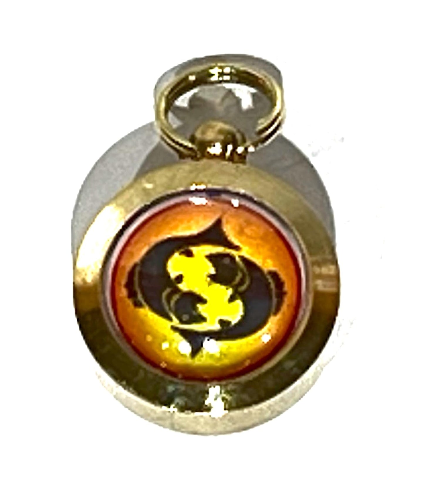 Zodiac Constellation Pendant Necklace - Sun Sign Amulet - Rashi Yantra Pendant - 3/4 Inch Brass Pendant with Zodiac Yantra