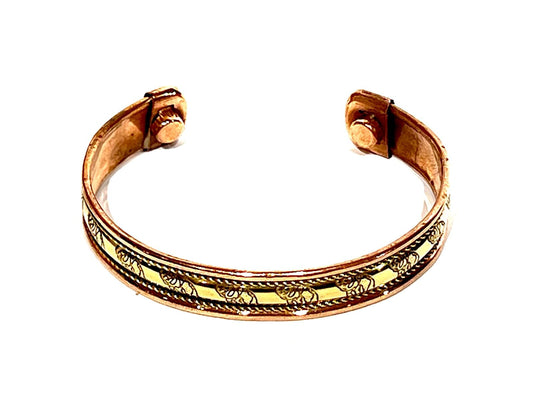 Embrace Bold Style: Handmade Adjustable Copper Cuff Bangle Bracelet - Unisex Elegant Piece