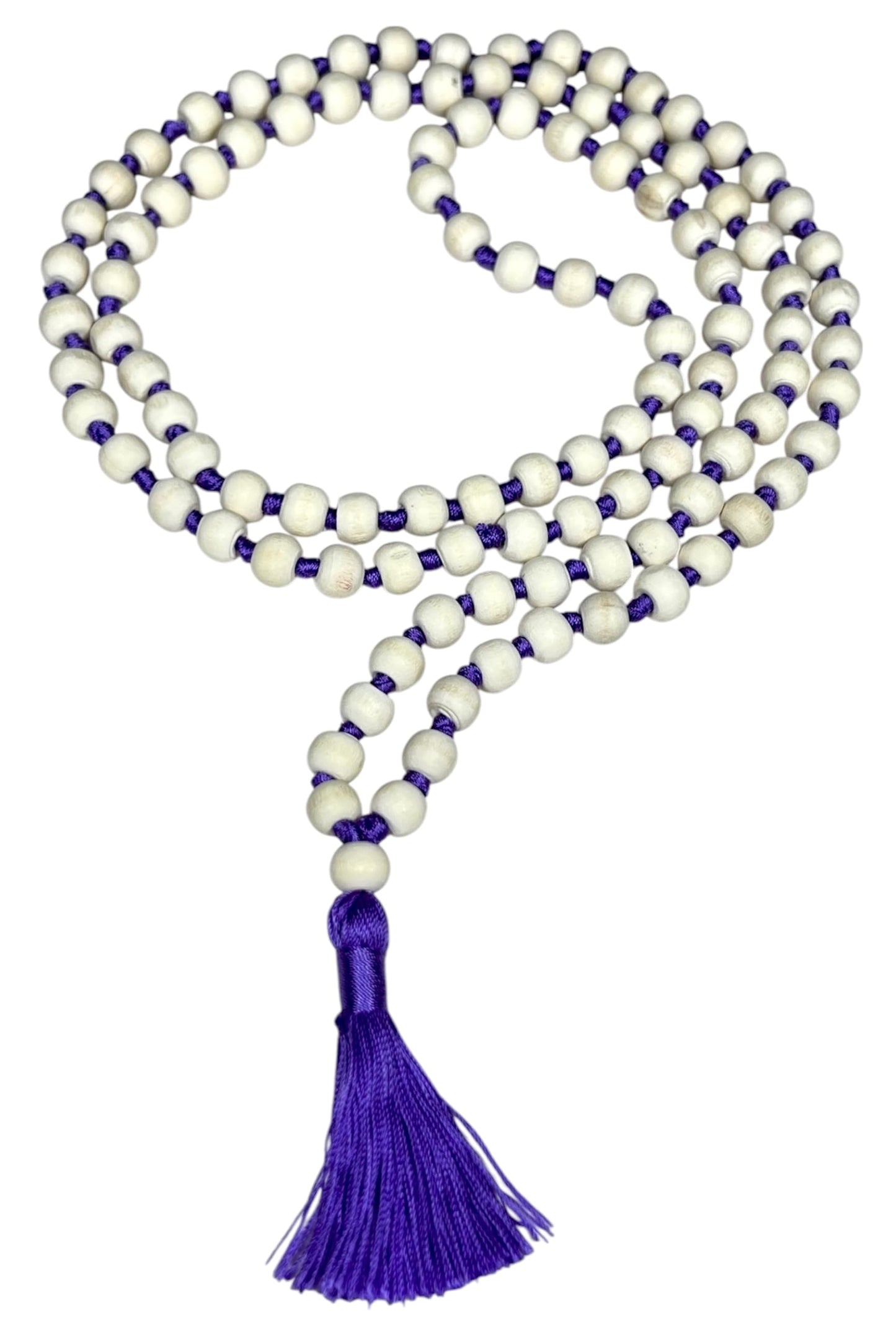 Hand-Knotted Tulsi Mala Beads Necklace – Natural & Ethically Sourced - 8mm 108 Beads – 7 Chakra Colors – Chakra Balancing & All Zodiac Birthstones – Spiritual Jewelry