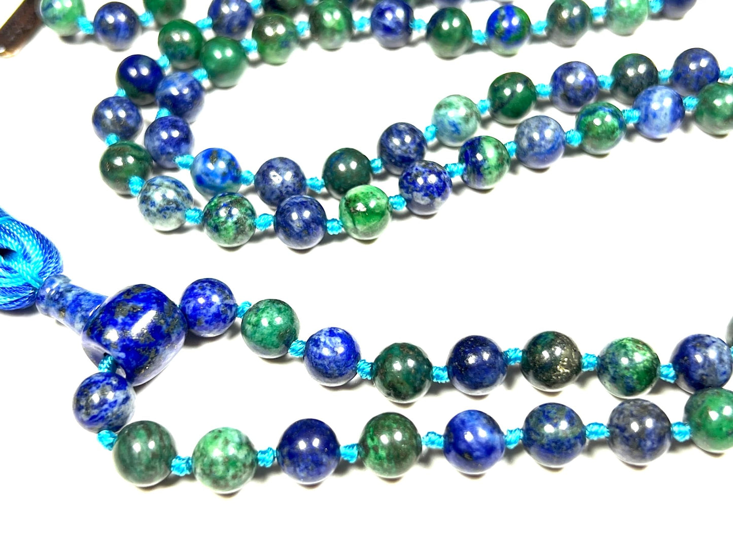 Celestial Insight | Azurite Mala Necklace | 108 Beads | AJNA & CELESTA Collection