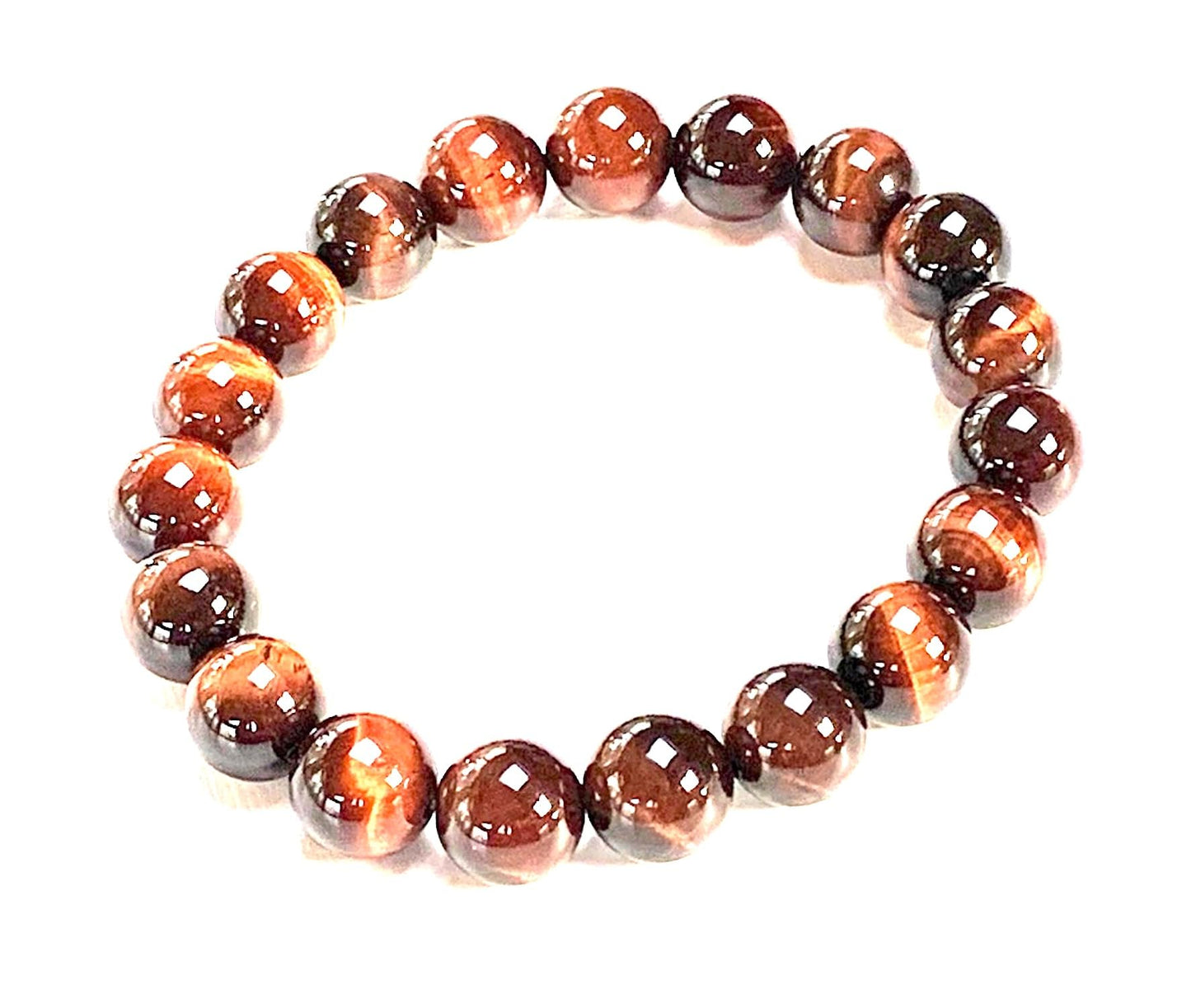 Tiger's Eye Stretch Bracelet – 8mm Beads – Multicolor Options – Solar Plexus Chakra & Zodiac Birthstones – Wrist Sizes 6-9 Inches
