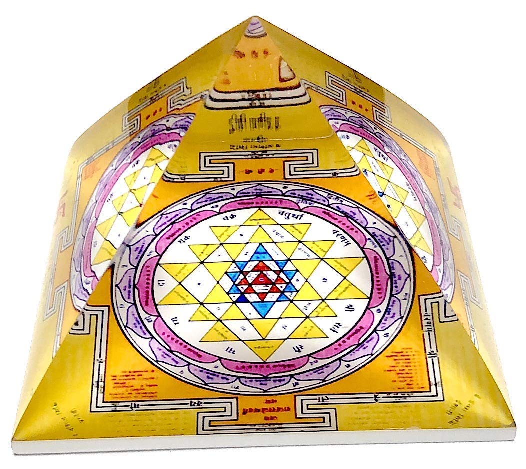 Sri Yantra Crystal Pyramid | 3-Inch Sacred Geometry Tool | TATTVA Collection