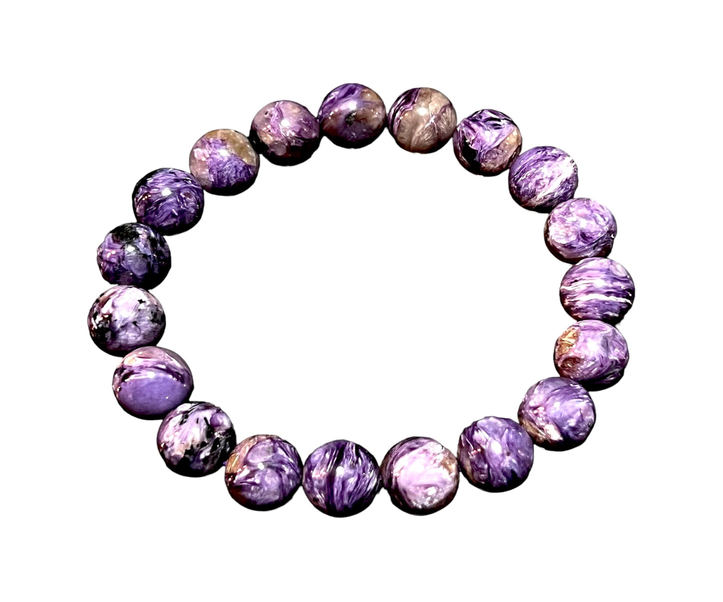 LUCEM Charoite Bracelet | Transformation & Crown Chakra Energy | Scorpio & Sagittarius Zodiac | October–November Birthstone