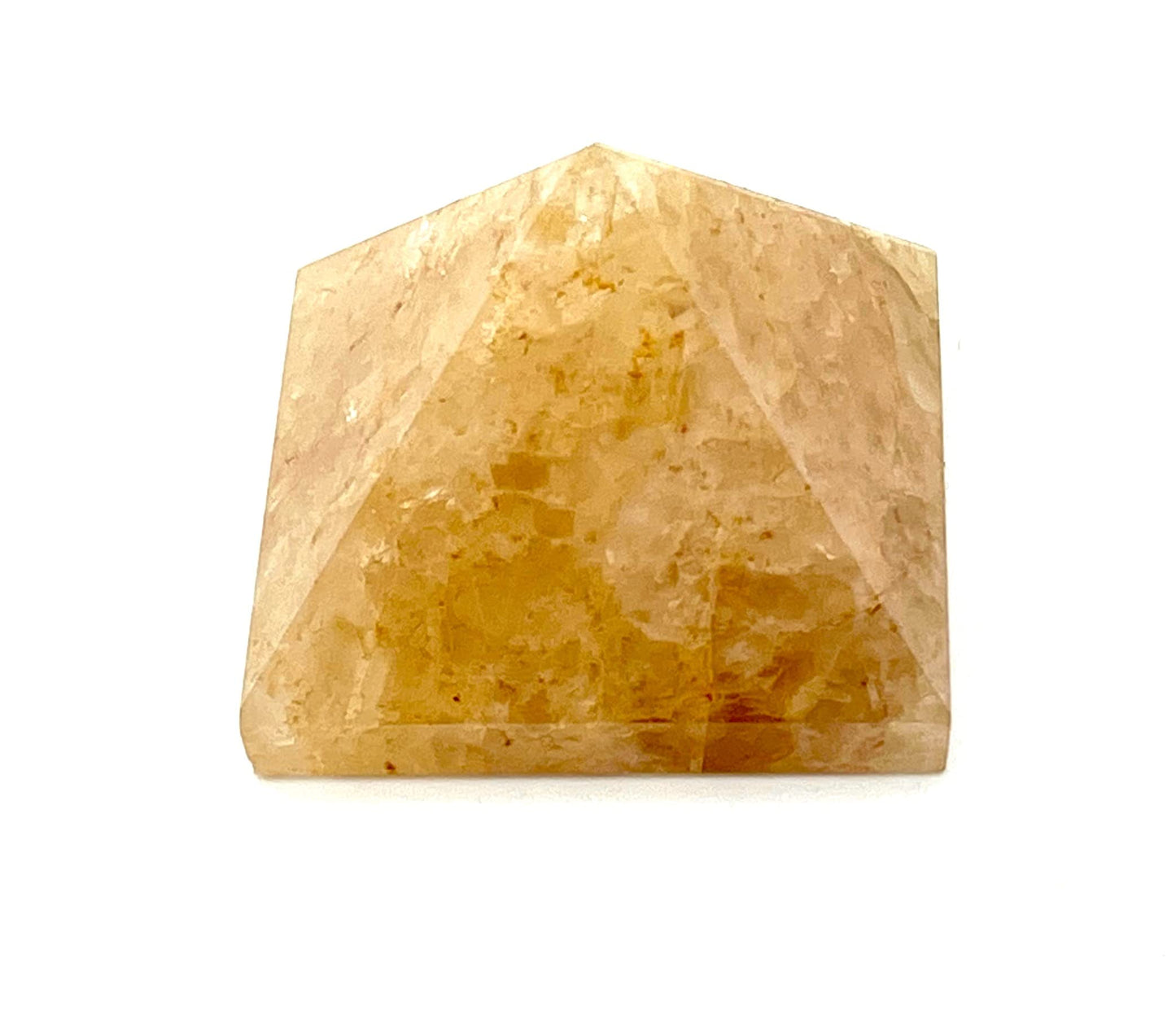 Yellow Quartz Crystal Pyramid | 2-Inch Radiance Stone | TATTVA Collection