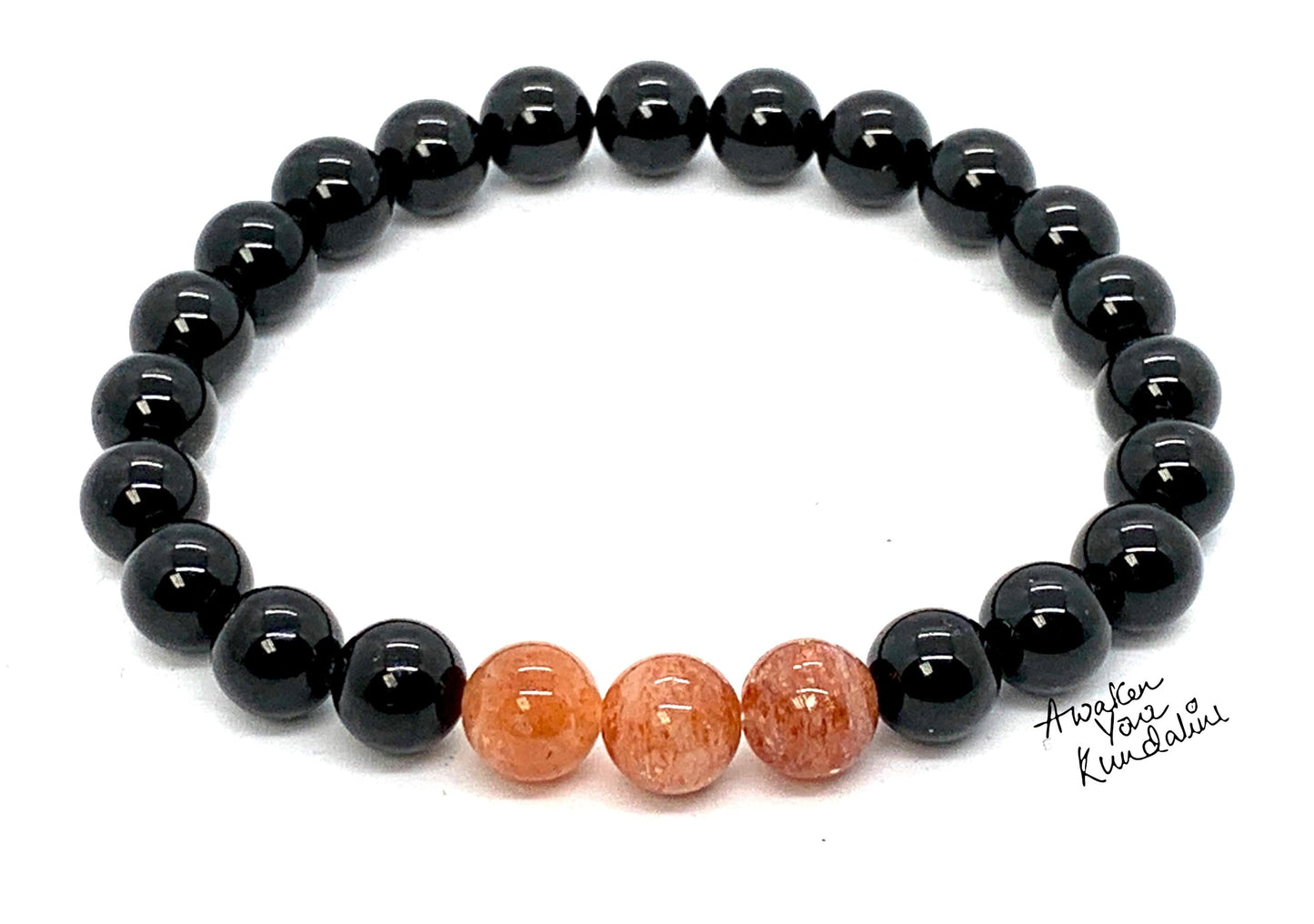 VESTA Black Tourmaline & Sunstone Bracelet
