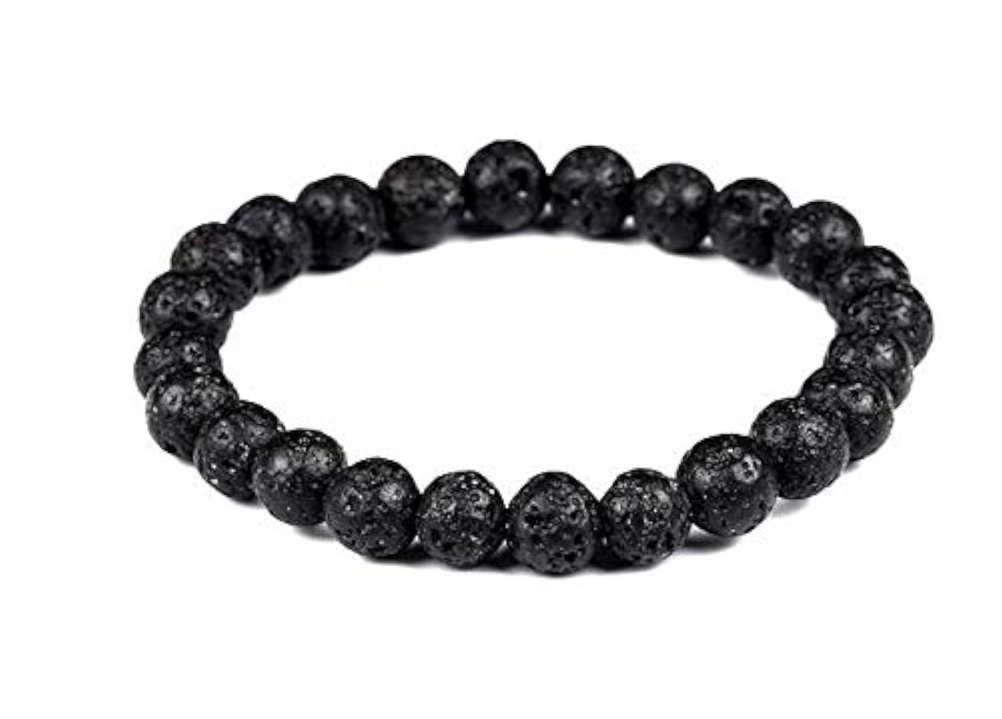 VULCAN Lava Rock Stretch Bracelet | Root Chakra Grounding | 8mm