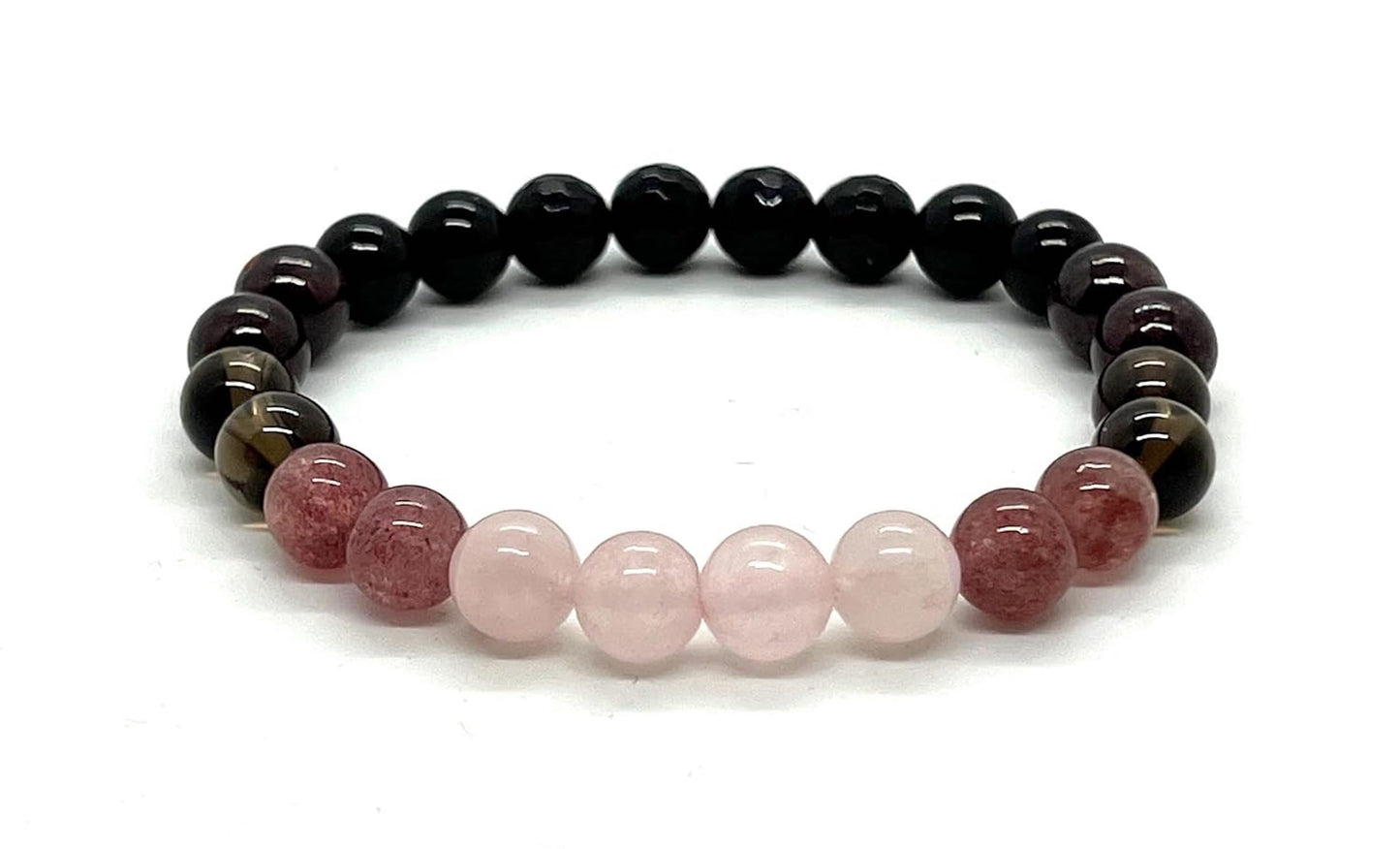 Capricorn Birthstone Bracelet (8mm) - Cultivate Balance & Manifest Dreams - Multi-Chakra Alignment - Wrist Size 7.5 Inches