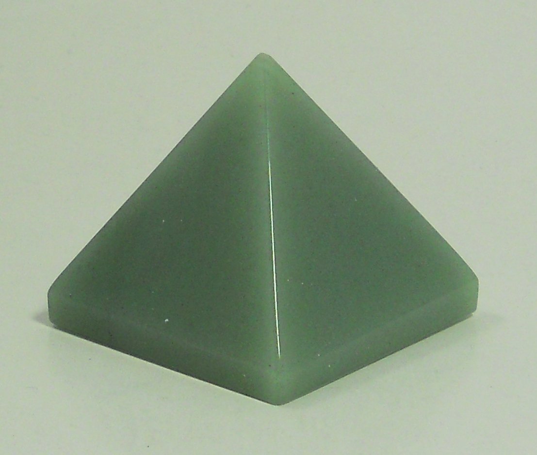 Green Aventurine Pyramid | 2-Inch Heart Healing Stone | TATTVA & AERIS Collection