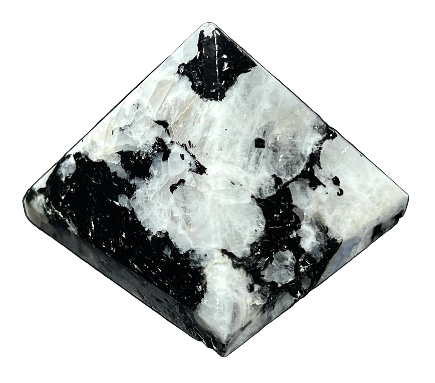 Rainbow Moonstone Pyramid | 2-Inch Intuition Crystal | TATTVA Collection