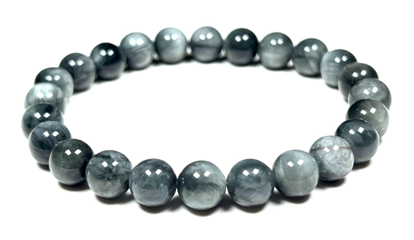 Tiger's Eye Stretch Bracelet – 8mm Beads – Multicolor Options – Solar Plexus Chakra & Zodiac Birthstones – Wrist Sizes 6-9 Inches