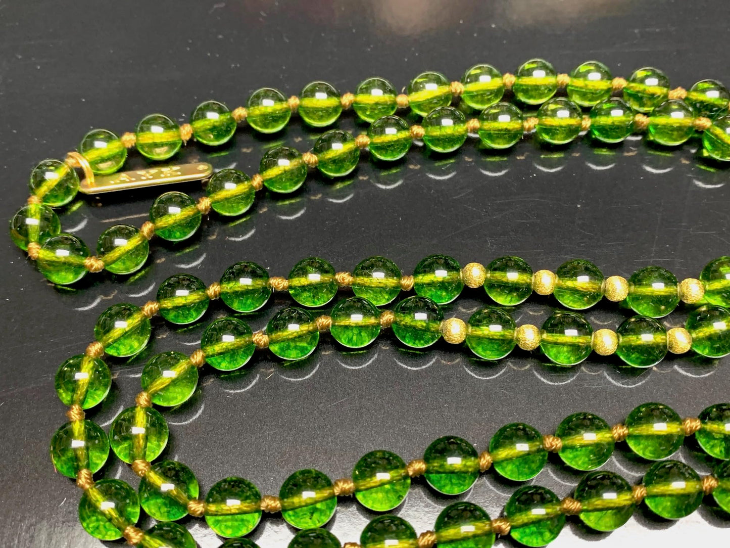 Peridot Abundance Crystal Beaded Necklace – 8mm High-Grade Gemstone | 108 Mala Beads | Heart & Solar Plexus Chakras | August Birthstone Energy | Ethically Sourced