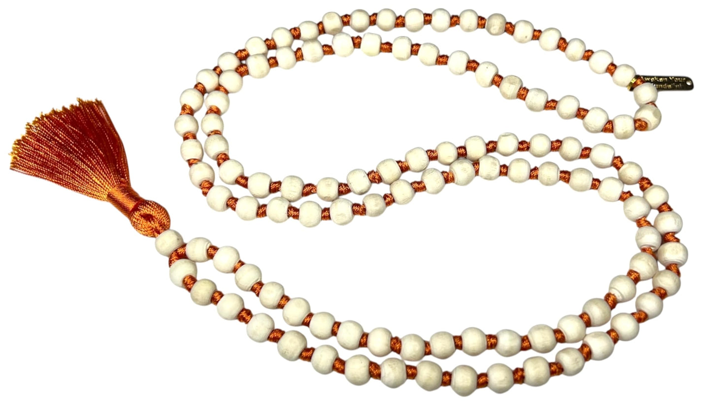 Hand-Knotted Tulsi Mala Beads Necklace – Natural & Ethically Sourced - 8mm 108 Beads – 7 Chakra Colors – Chakra Balancing & All Zodiac Birthstones – Spiritual Jewelry