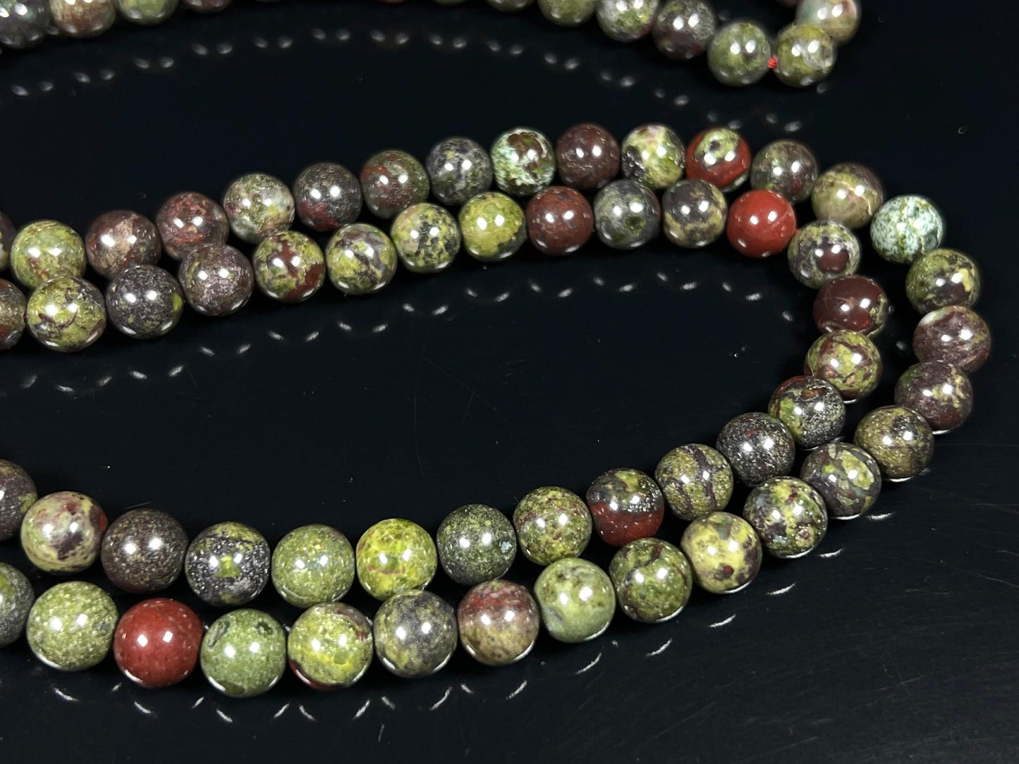 Bloodstone Jasper Mala Beads Necklace | 8mm | 108 Beads | Warrior’s Mala | Aries Birthstone & Root Chakra