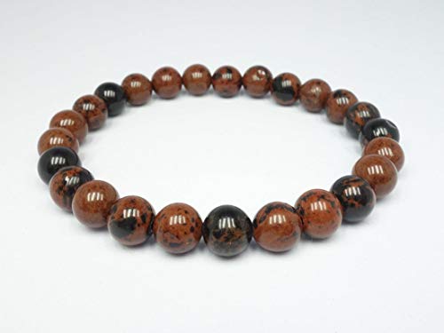 Mahogany Obsidian Stretch Bracelet | Root Chakra Grounding | CHAAYA Collection