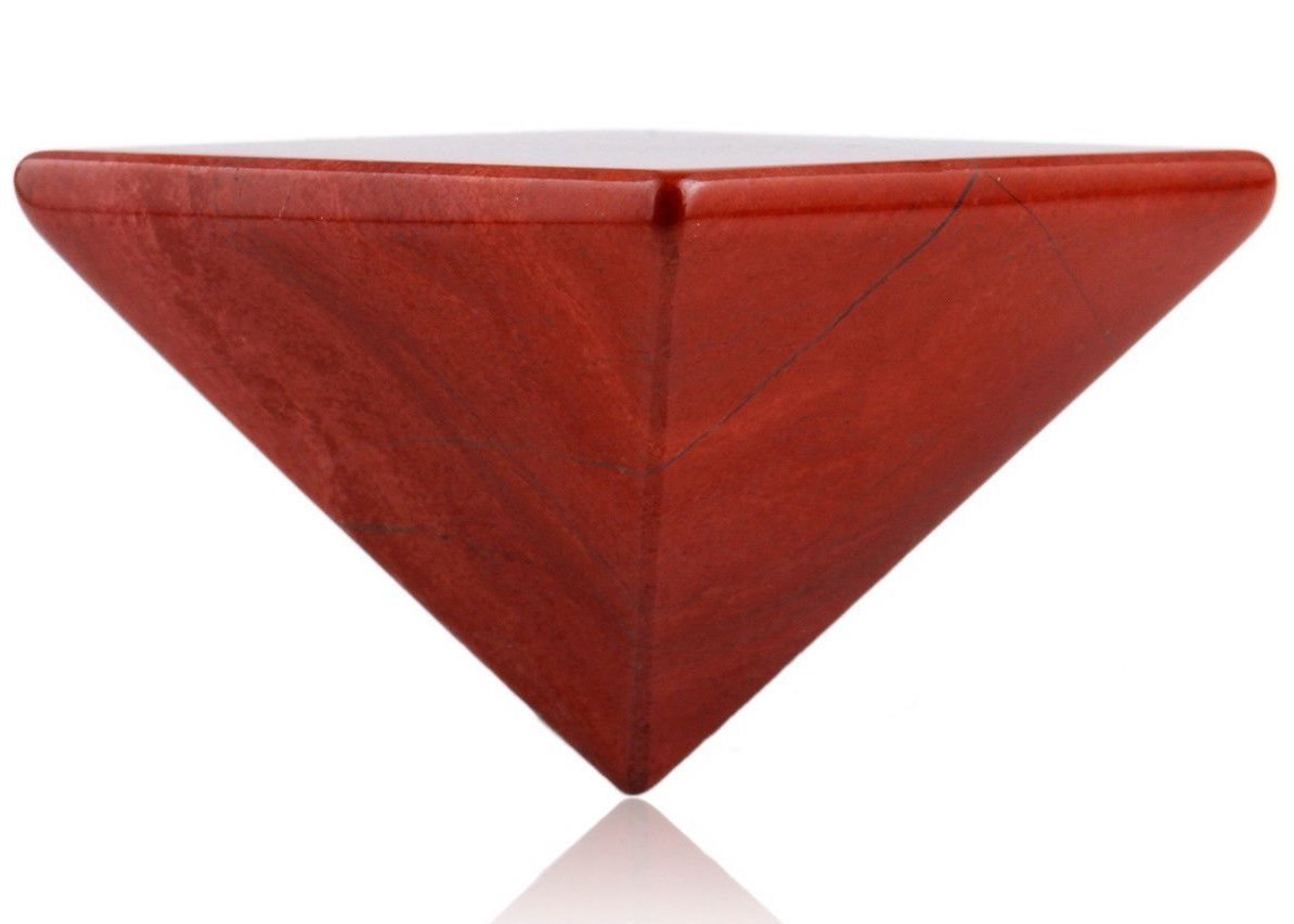 Red Jasper Crystal Pyramid | 2-Inch Grounding Stone | TATTVA Collection