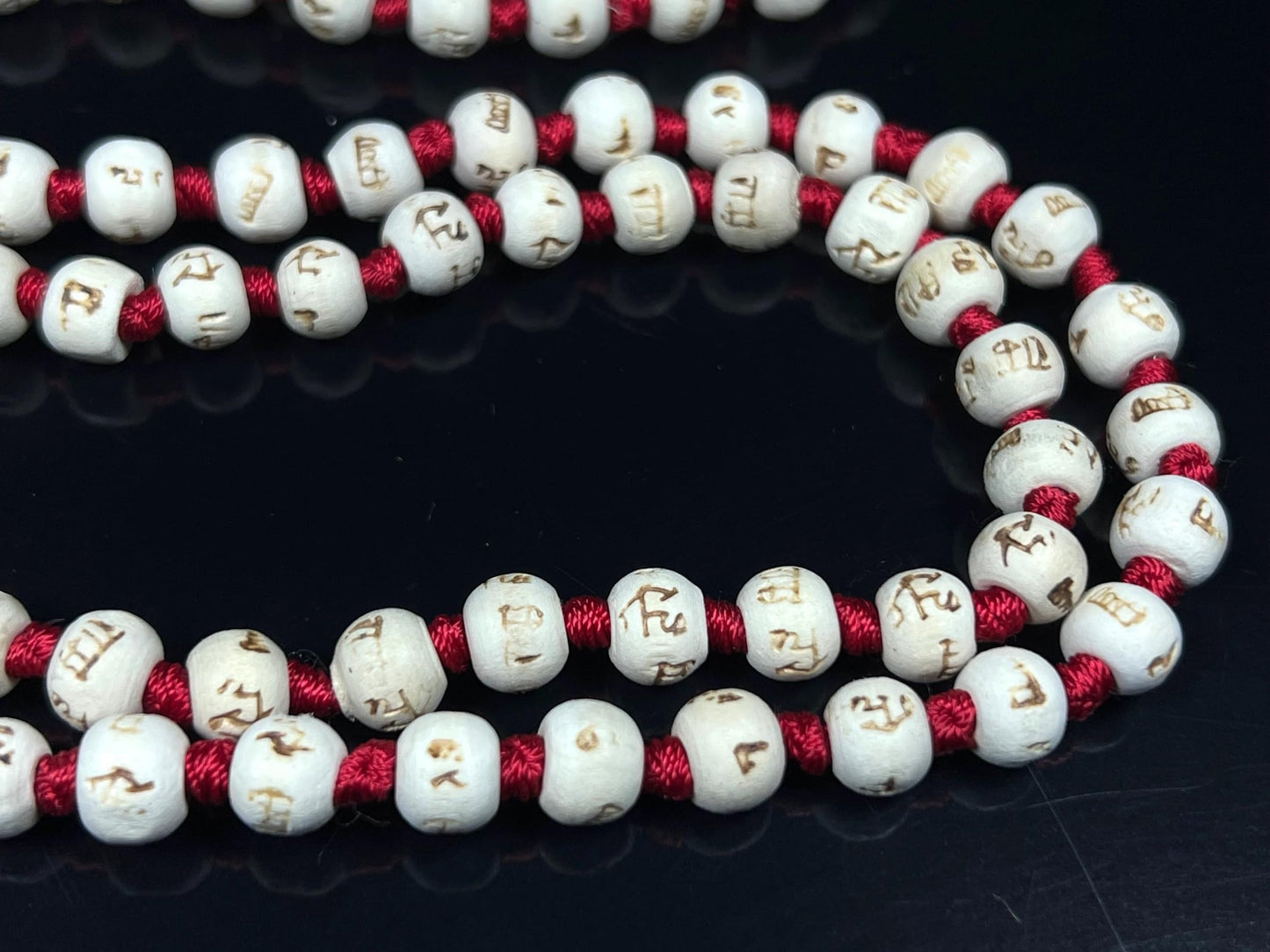 Handmade Tulsi Mala Beads Necklace – 8mm Beads with "Ram" Inscription – Multicolor Options – Chakra Balancing & Zodiac Birthstones – Meditation Jewelry