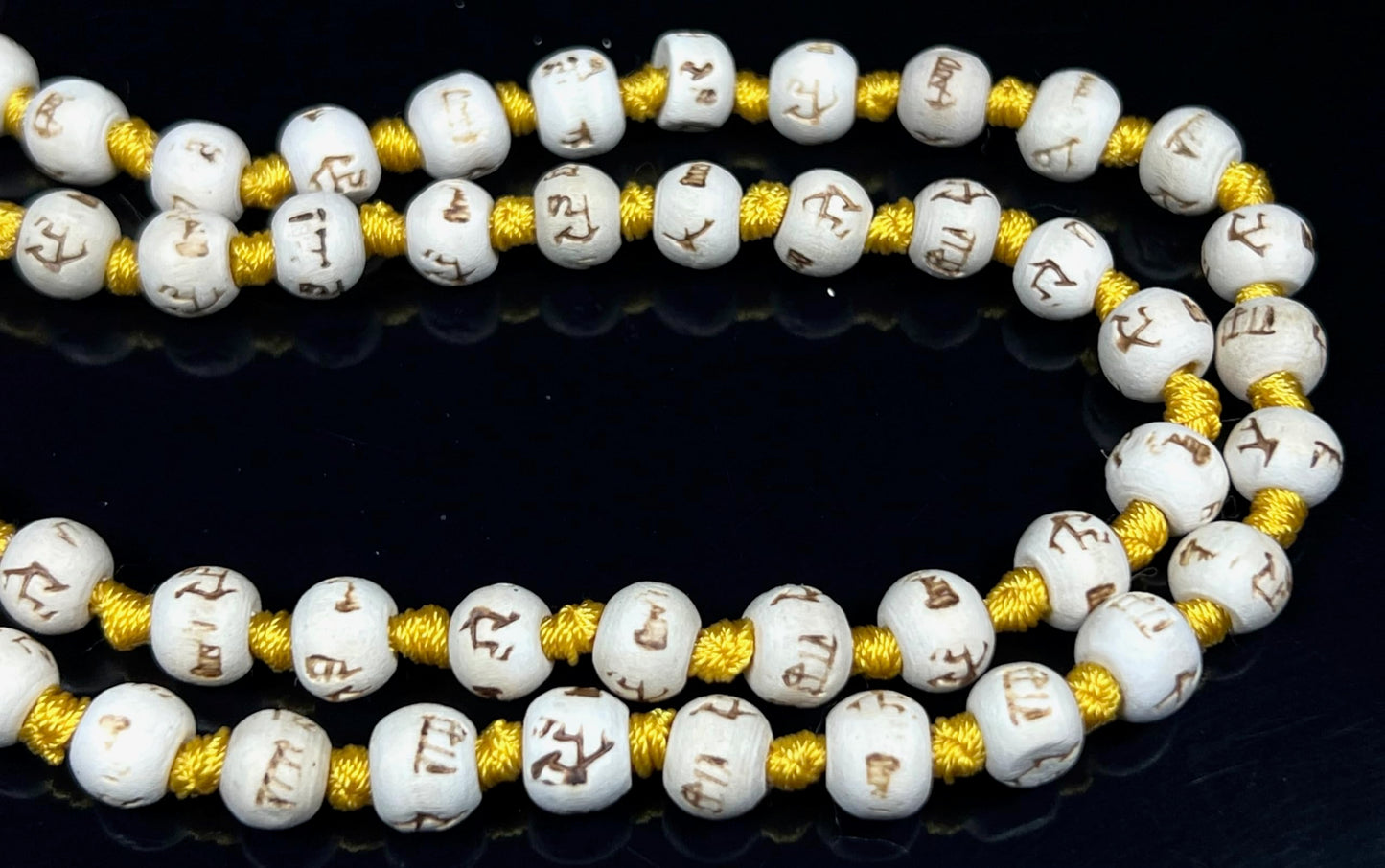 Handmade Tulsi Mala Beads Necklace – 8mm Beads with "Ram" Inscription – Multicolor Options – Chakra Balancing & Zodiac Birthstones – Meditation Jewelry