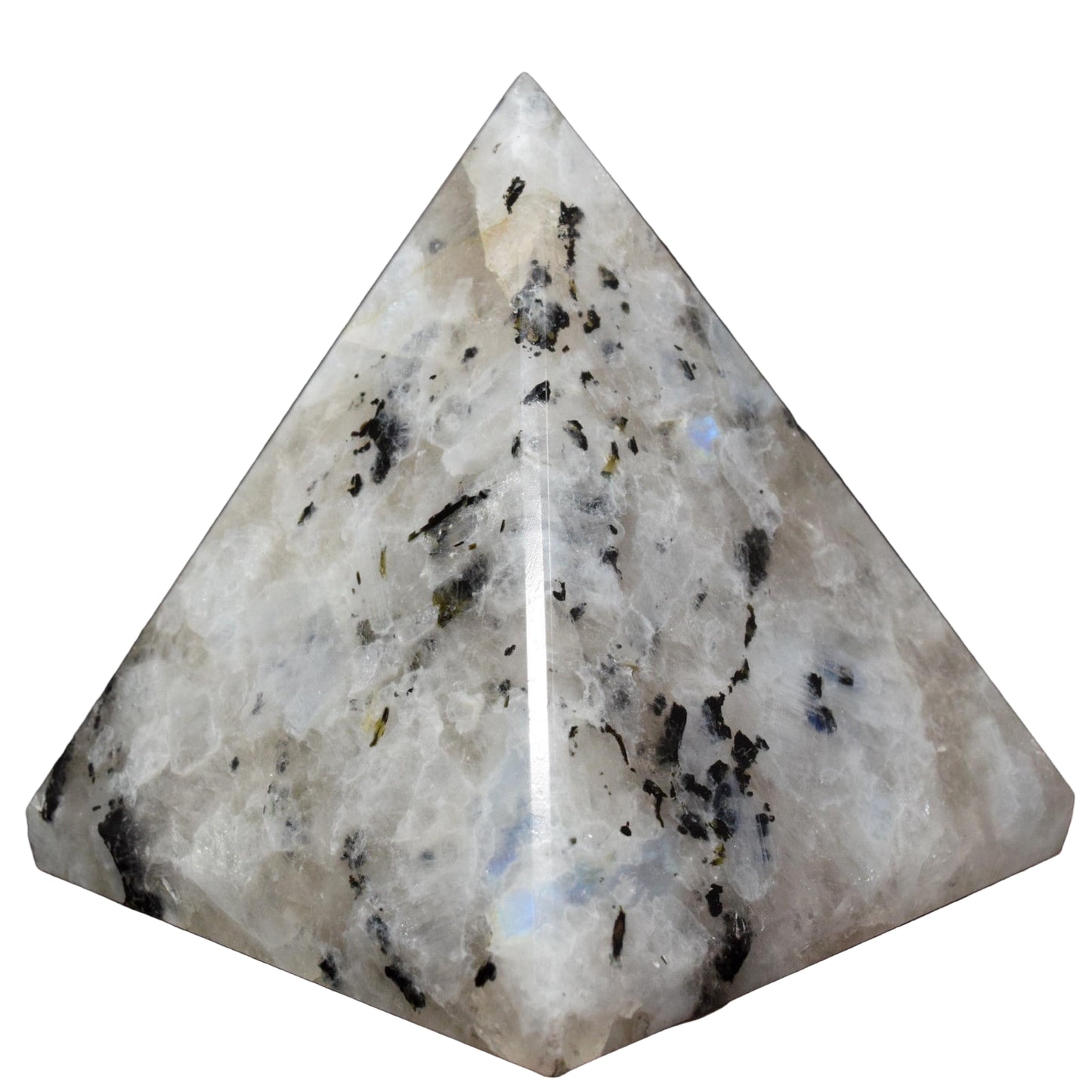 Rainbow Moonstone Pyramid | 2-Inch Intuition Crystal | TATTVA Collection
