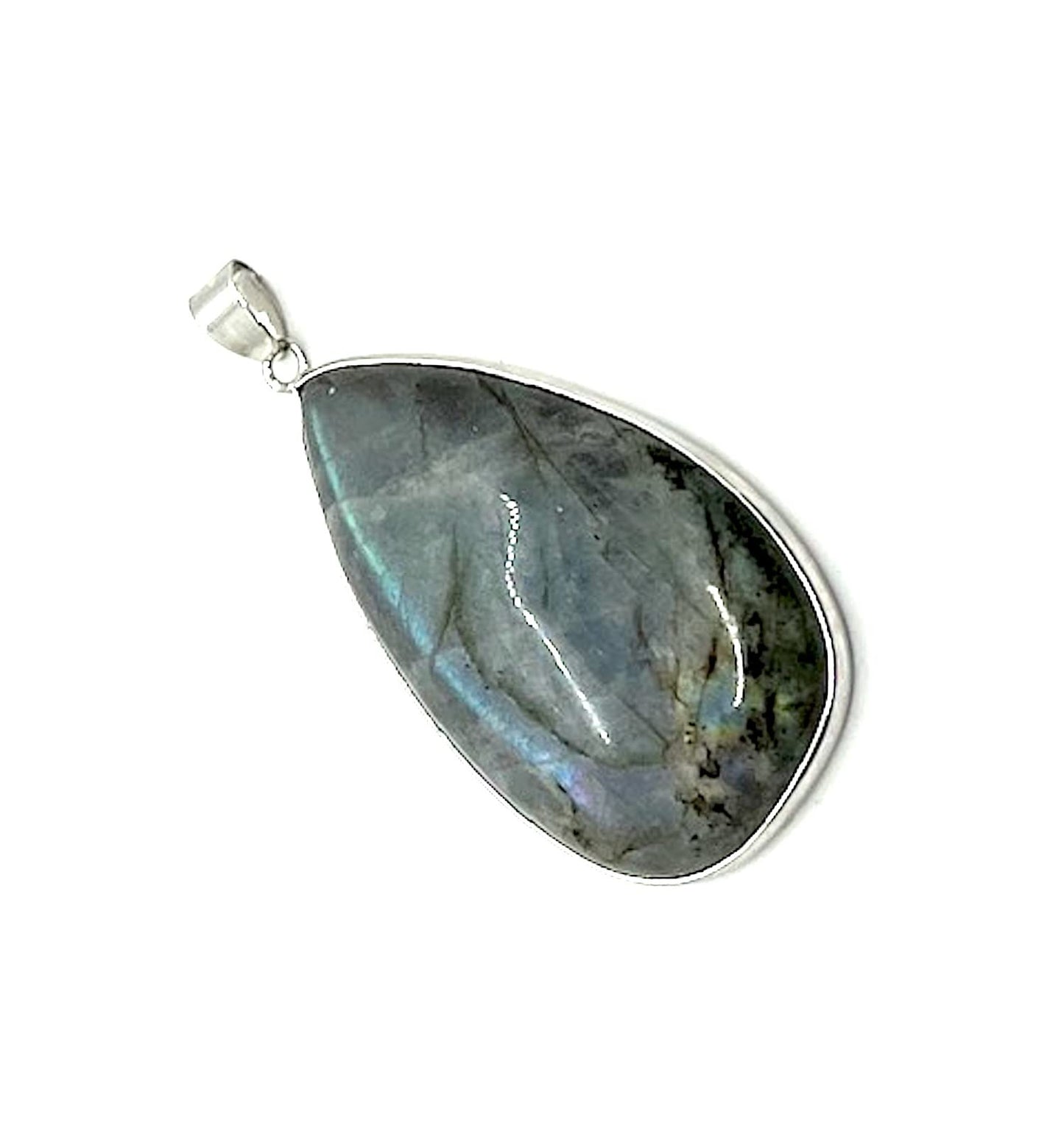 Mystic Labradorite Pear Pendant | Third Eye Chakra | Sagittarius Birthstone | Approx. 1.75 Inches