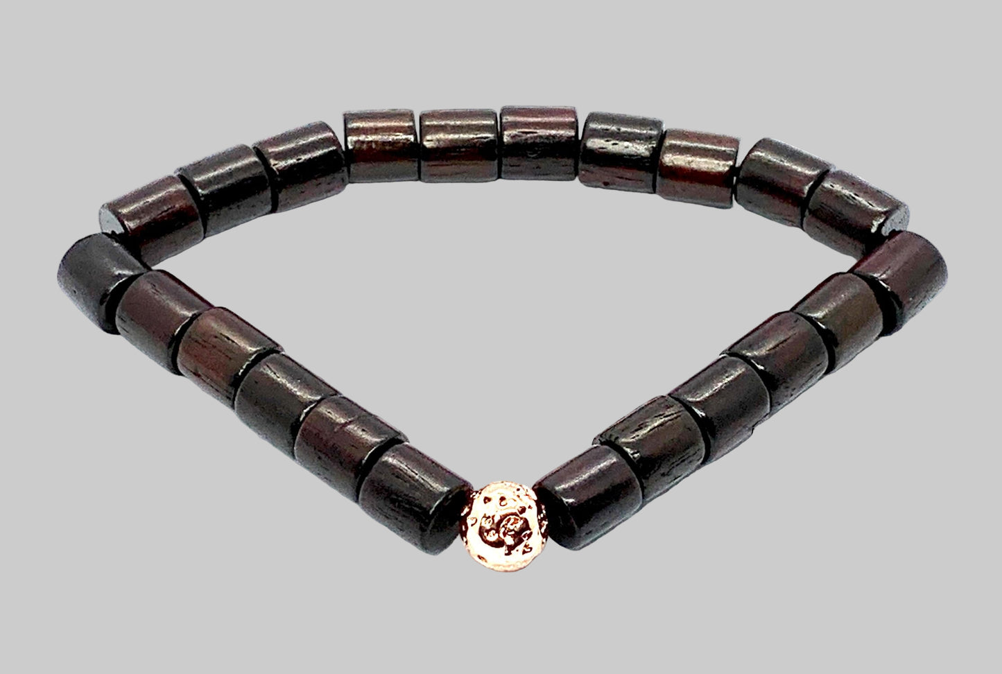 Rosewood & Rose Gold Bead Bracelet | ARANYA Collection