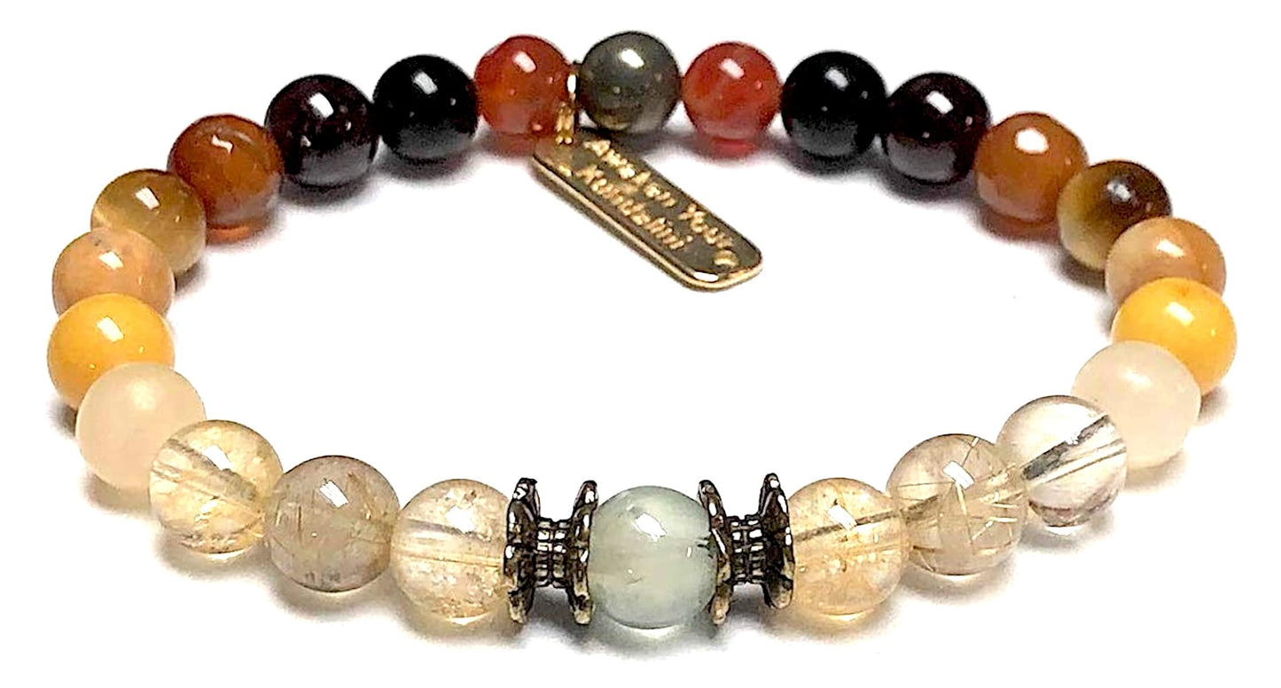 Stunning Manifestation Stretch Bracelet - Assorted Gemstones - All Zodiac Birthstone and Chakra Aligned