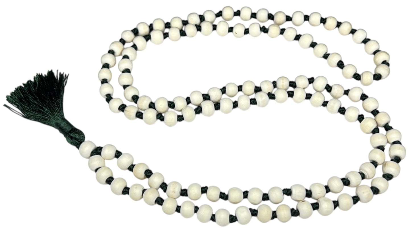 Hand-Knotted Tulsi Mala Beads Necklace – Natural & Ethically Sourced - 8mm 108 Beads – 7 Chakra Colors – Chakra Balancing & All Zodiac Birthstones – Spiritual Jewelry