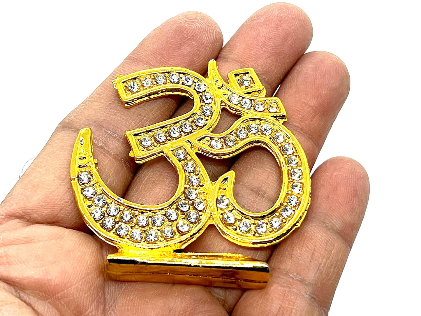 Auspicious Om Aum Sign - For Peace, Harmony, Tranquility - Positive Energy Generator - Repels Negative Energy, Fear, Bad Omen - Approx Size 2.25 Inches