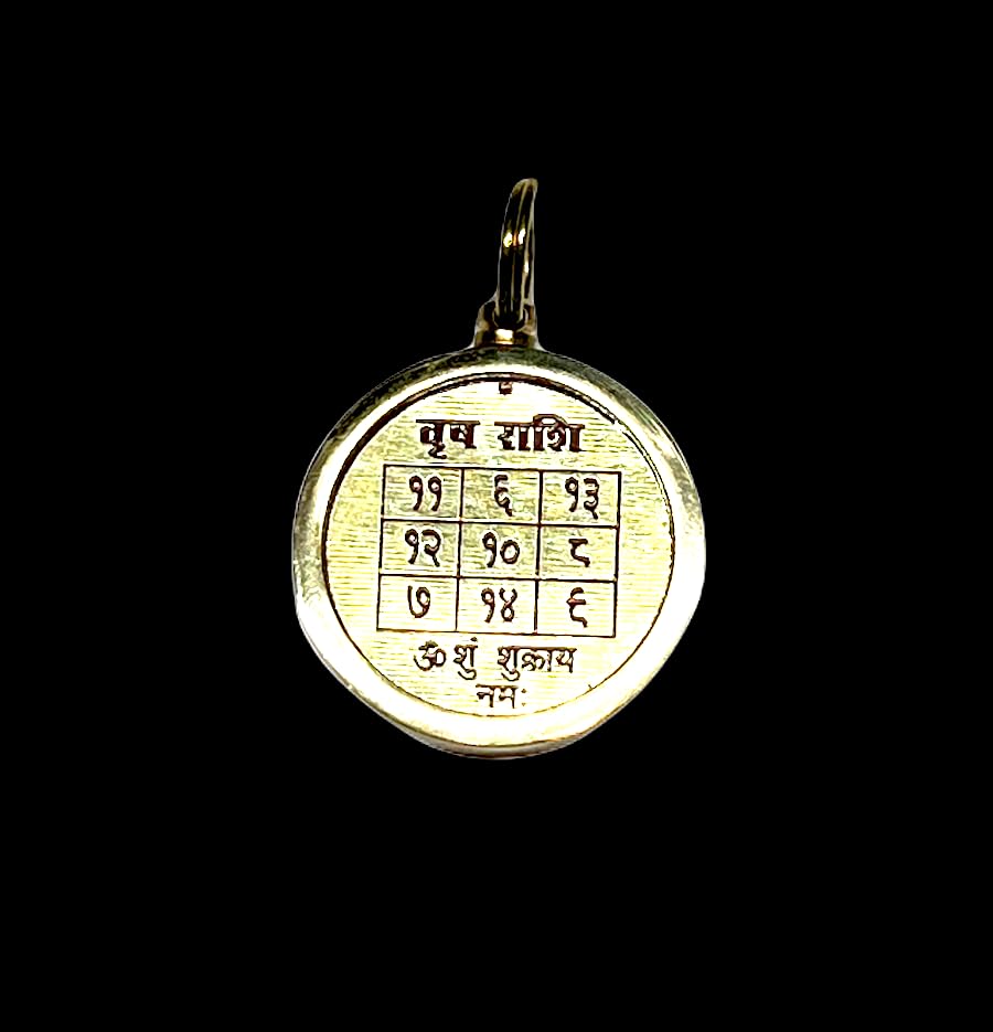 Zodiac Constellation Pendant Necklace - Sun Sign Amulet - Rashi Yantra Pendant - 1 Inch Brass Pendant with Zodiac Yantra
