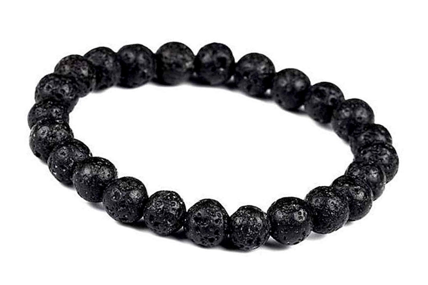 VULCAN Lava Beads Stretch Bracelet | Grounding & Aromatherapy | 8mm