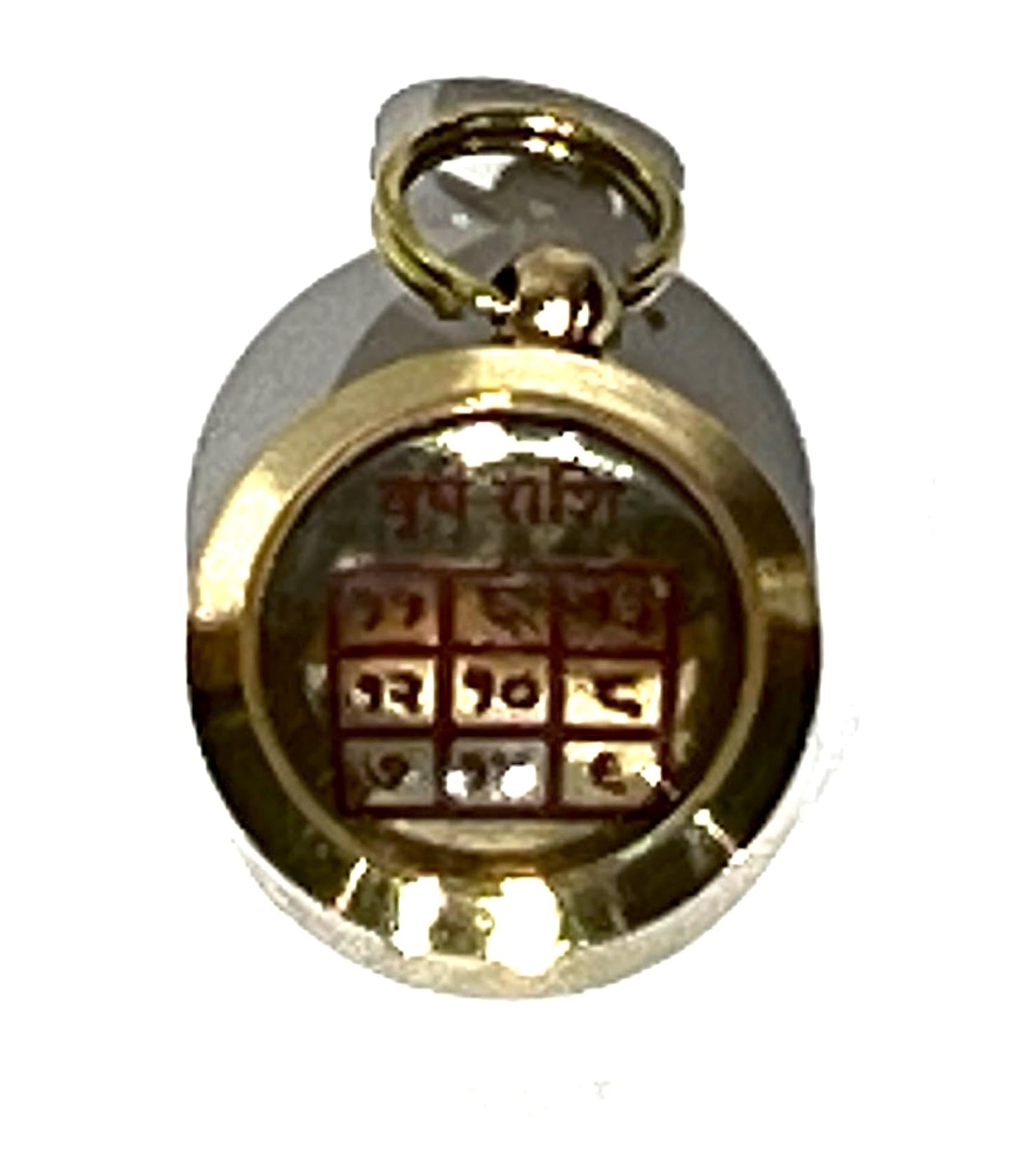 Zodiac Constellation Pendant Necklace - Sun Sign Amulet - Rashi Yantra Pendant - 3/4 Inch Brass Pendant with Zodiac Yantra