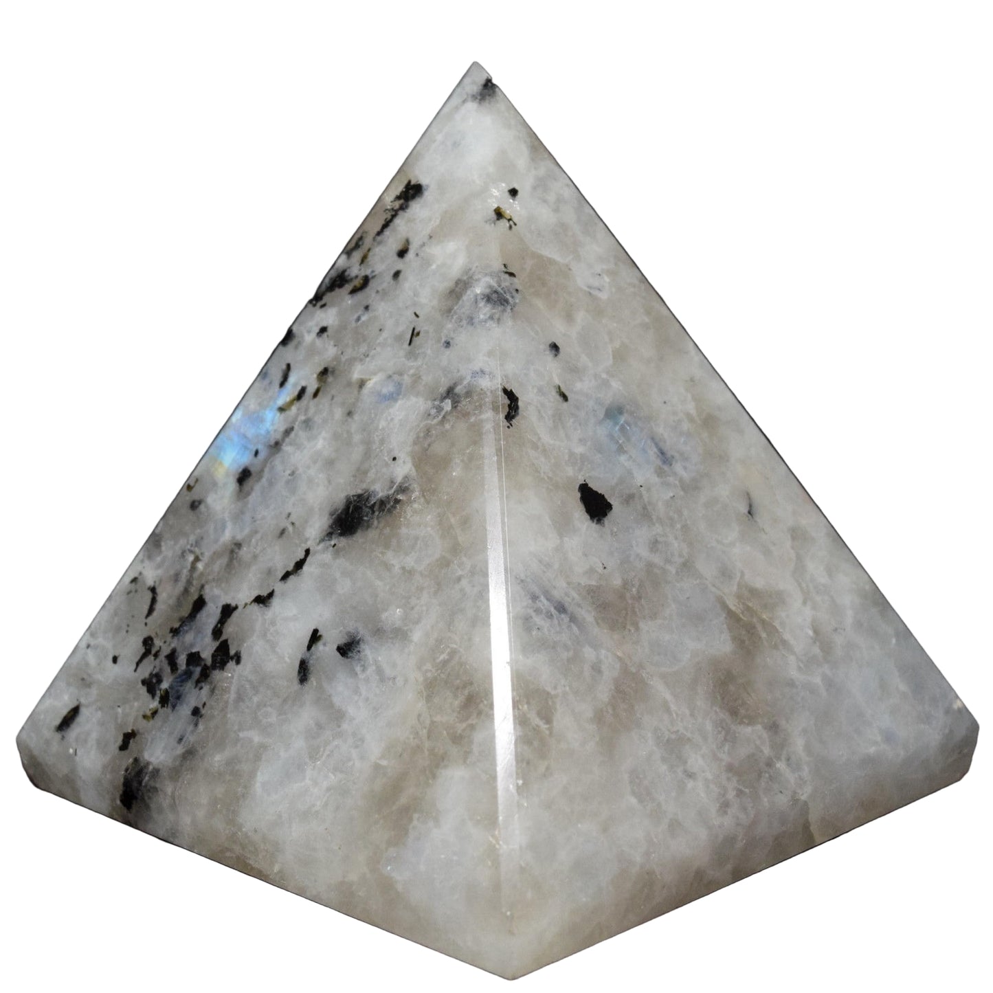 Rainbow Moonstone Pyramid | 2-Inch Intuition Crystal | TATTVA Collection