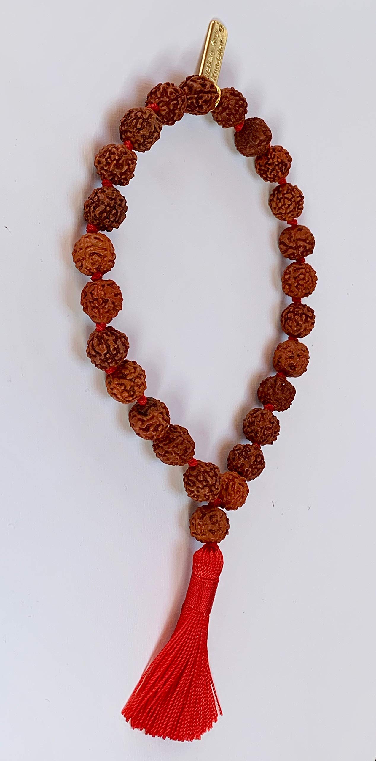 Awaken Your Kundalini Pocket Mala Beads, 27+1 Quarter Mala Beads, Mini Mala, Hanging Mala, Car Hanging (Rudraksha Quarter Mala)