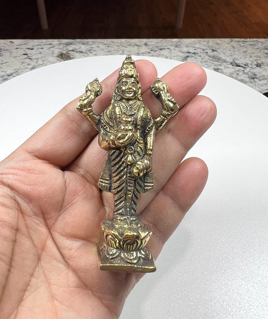 Lord Dhanvantari, God of Medicine, Divine Physician Healer, Dhanvantri Murti Statue, Religious Gift, Spiritual Gift, Diwali Gift, For Office Desk, Pooja Ghar, Alter - Approx. 3.5 Inches