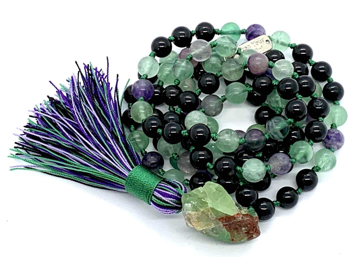 Guardian’s Trinity Mala | Fluorite, Tourmaline & Amethyst | VISTA + SOMA