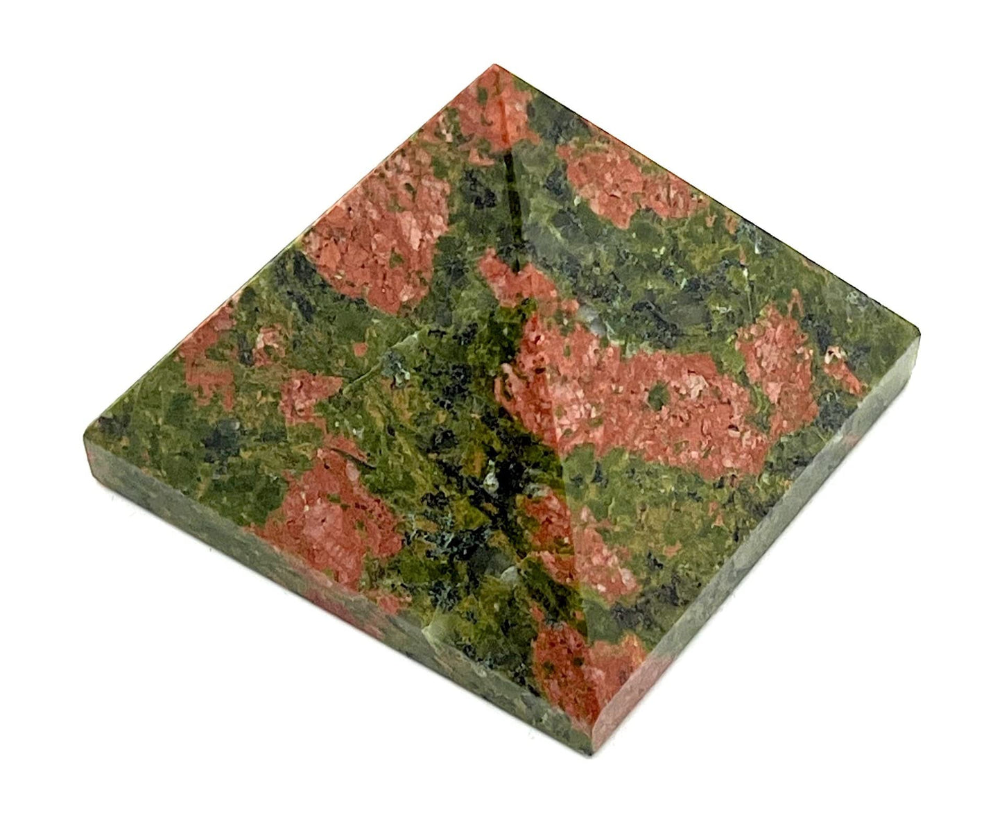 Unakite Crystal Pyramid | 2-Inch Heart Harmony Stone | TATTVA Collection