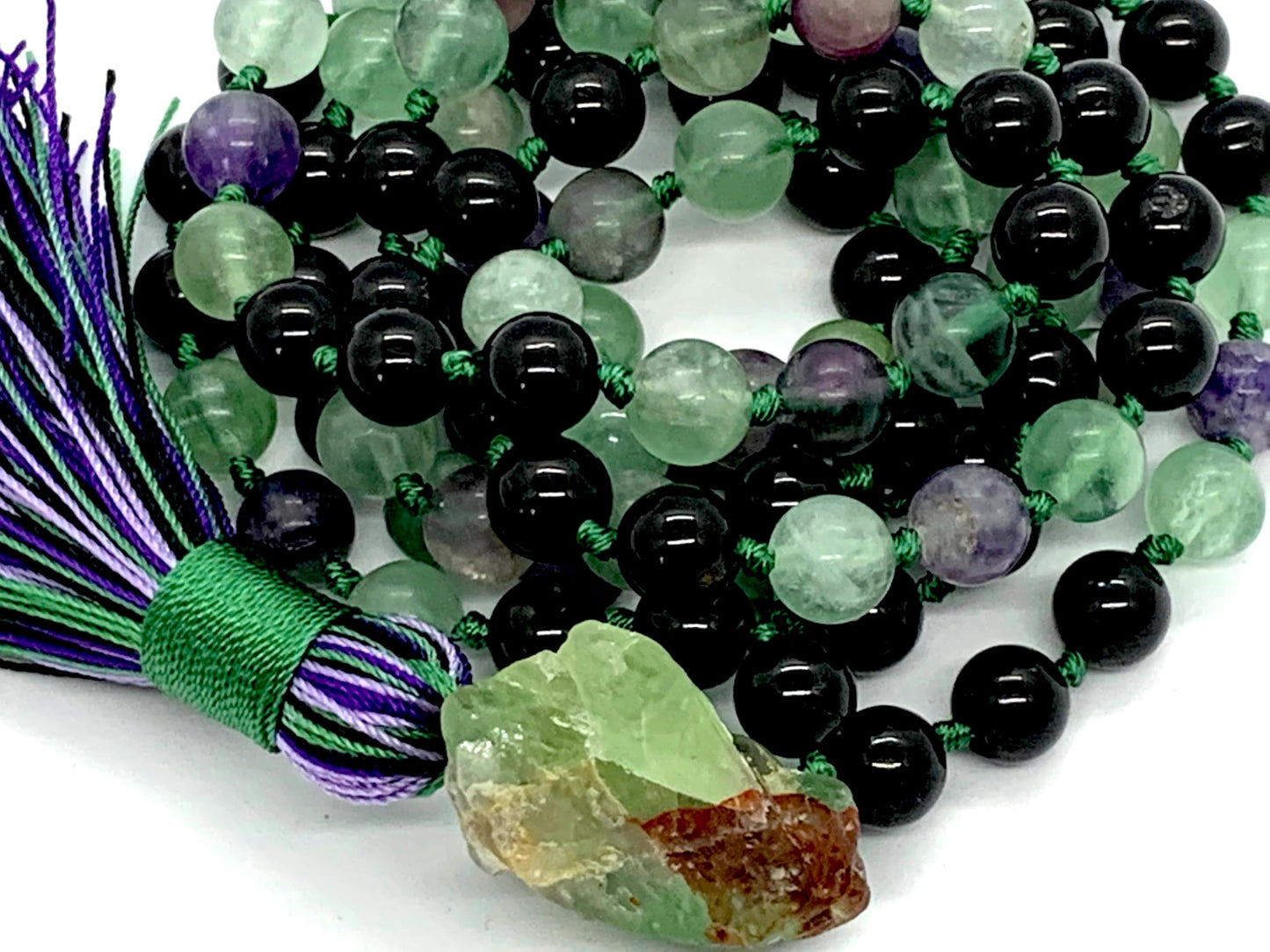 Guardian’s Trinity Mala | Fluorite, Tourmaline & Amethyst | VISTA + SOMA