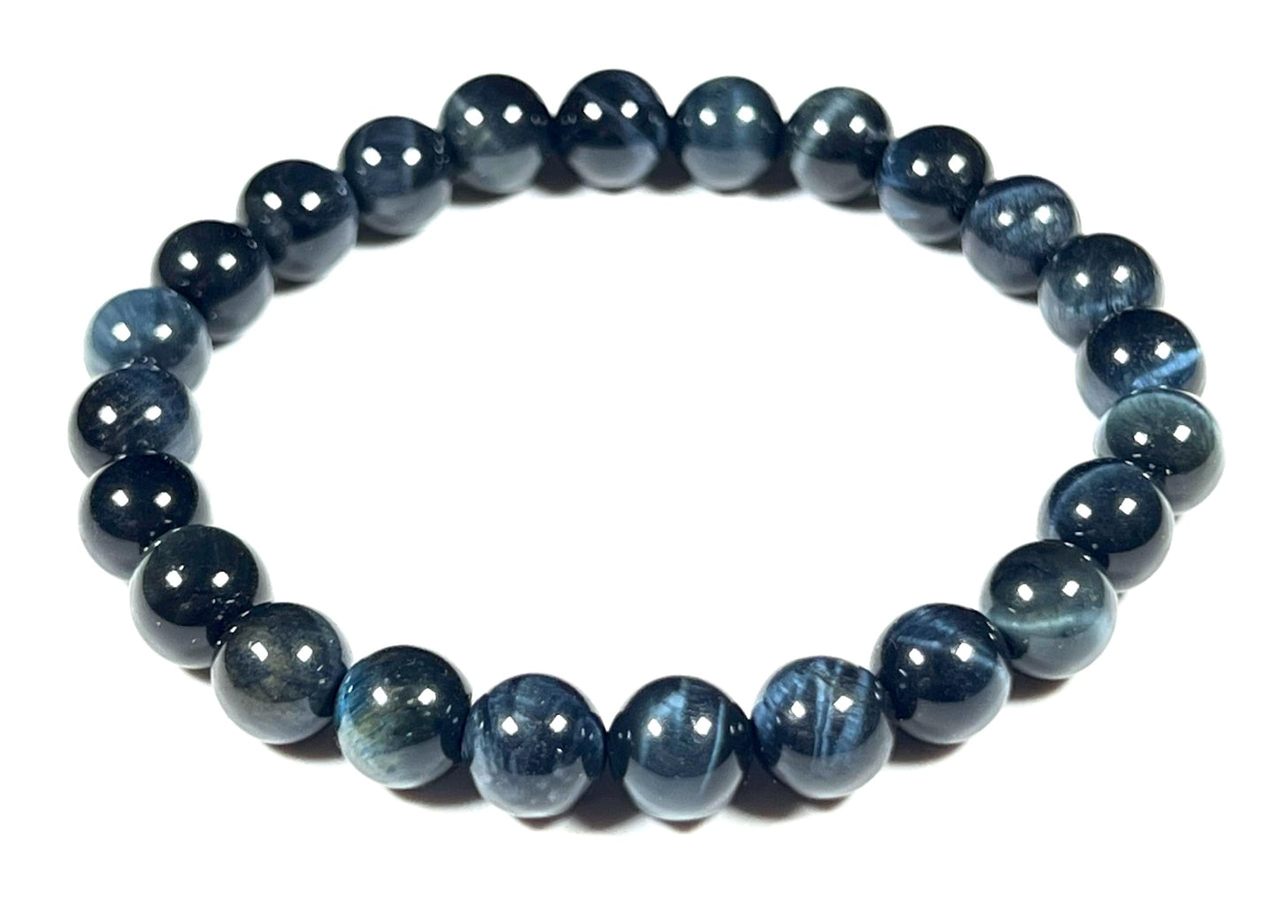 Tiger's Eye Stretch Bracelet – 8mm Beads – Multicolor Options – Solar Plexus Chakra & Zodiac Birthstones – Wrist Sizes 6-9 Inches