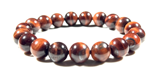 Tiger's Eye Stretch Bracelet – 10mm Mala Beads – Natural & Ethically Sourced – Solar Plexus Chakra & Birthstone Jewelry