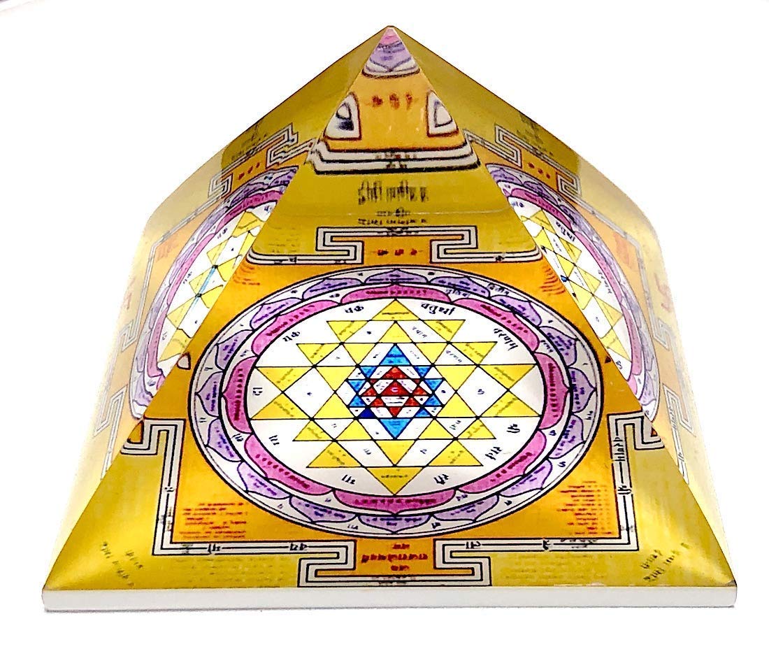 Sri Yantra Crystal Pyramid | 3-Inch Sacred Geometry Tool | TATTVA Collection
